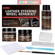 Black Leather Steering Wheel Repair Kit – Steering Wheel Restoration Kit
