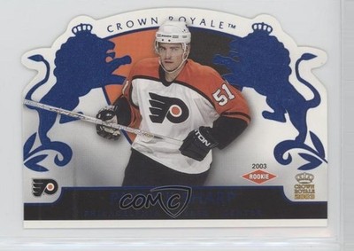 2002-03 Pacific Crown Royale Blue /350 Patrick Sharp #130 Rookie RC 1o3