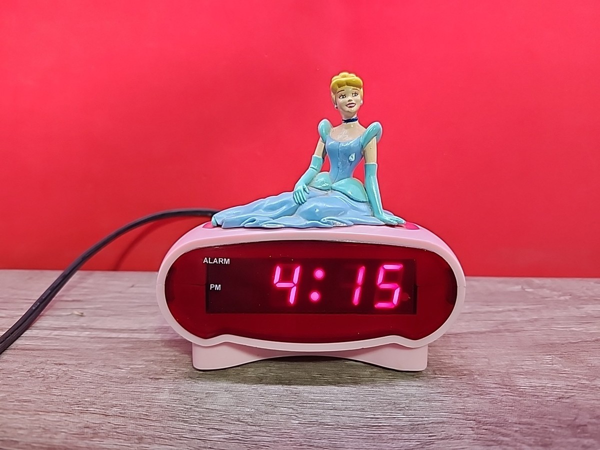 Disney Princess Cinderella 90s Y2K Digital Alarm Clock Pink Model