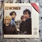 U2 October Vinyl LP 1984 Reissue Island Records Pop Rock Blue Label