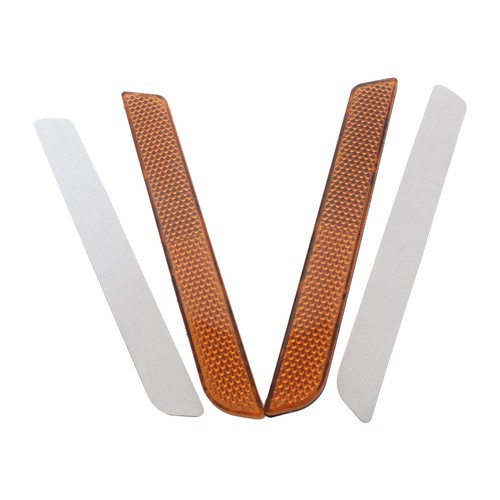 Amber Hard Saddle Bag Latch Cover Reflectors For 1996-2013 Harley Electra Glide - Picture 10 of 17