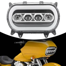 Projector Headlight LED Assembly DRL Hi/Low Beam For 15-24 Harley CVO Road Glide