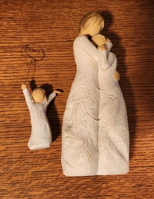 DEMDACO Willow Tree Hand Paint Sculpted Figures Close to Me + Here's To You Lot 