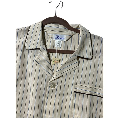 NWT Vintage 90s Men's Striped Pajama Set Long Sleeve Button Up Size L - Picture 5 of 7
