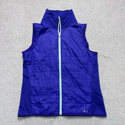 Under Armour Golf Vest Jacket Womens Large Purple Performance Stretch Casual
