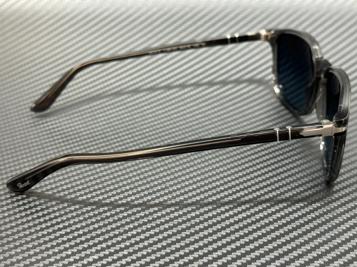 PERSOL PO3019S 1196S3 Transparent Grey Blue Polarized 55 mm Sunglasses