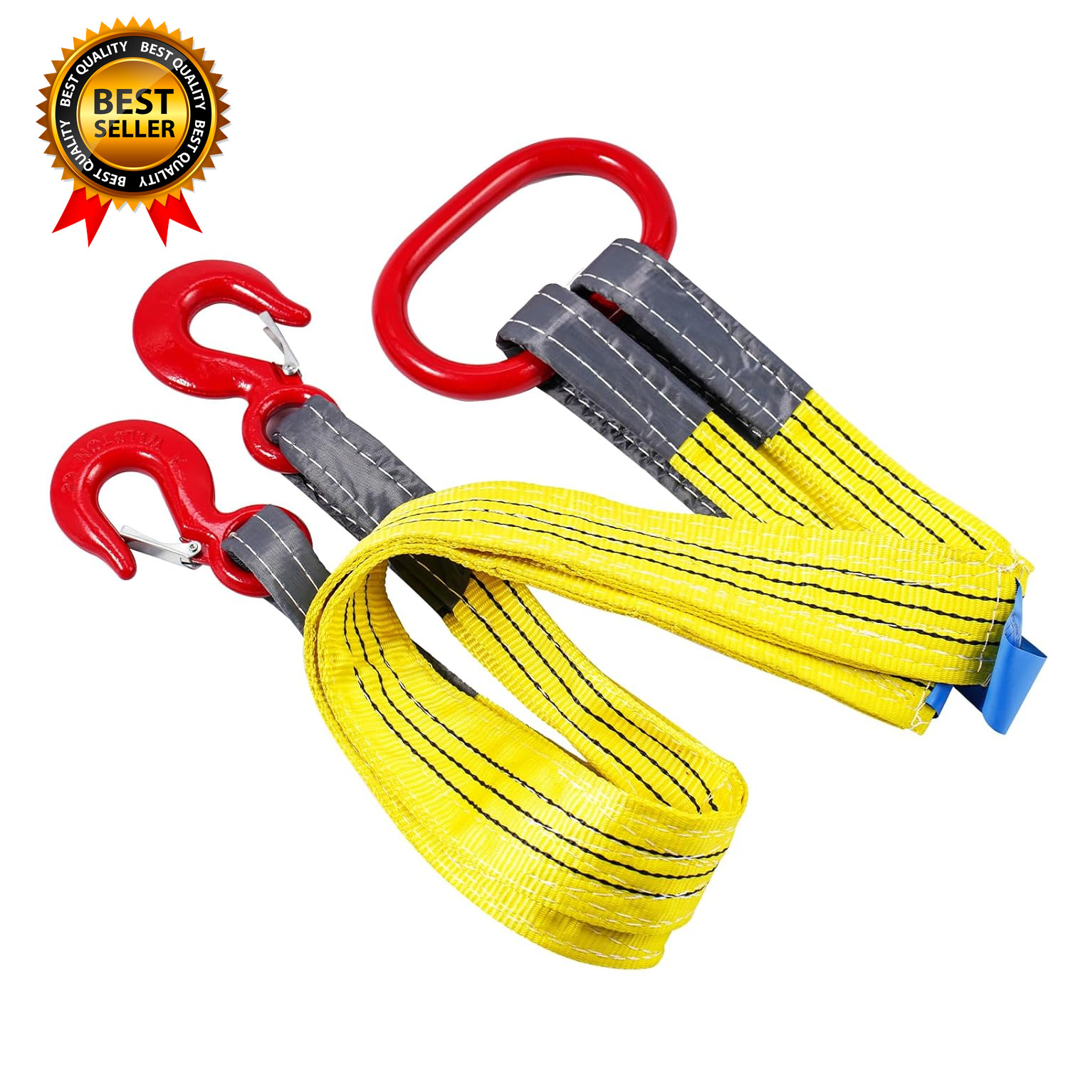 Lifting Slings Straps with Hooks, 3.3 Feet Two Leg Bridle Web Sling, 13227