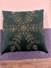 winter themed snowflake throw pillow
