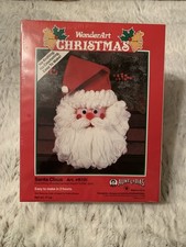 WonderArt Christmas Santa Claus Art Kit USA Aunt Lydia  s Vintage 1991