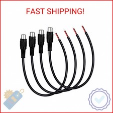 4 Pack RCA Female to Speaker Wire 11 Inch Speaker Wire RCA Female Plug Jack Conn