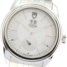 TUDOR Glamour 57000 Double date Silver Dial Automatic Men's Watch_944540