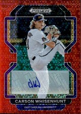 2022 Panini Prizm #PDP66 Carson Whisenhunt Base Auto Red Donut Circles #/99