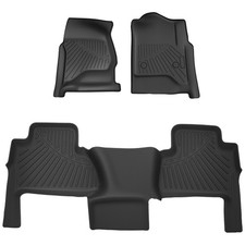 3pc Floor Mats Set For Chevrolet Tahoe Gmc Yukon 2015-2020 Tpe Rubber Black