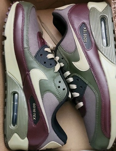 Nike Air Max 90 Gore Tex Medium Olive Waterproof Sneakers Rare Trainers Men Sz 9 - Picture 1 of 11