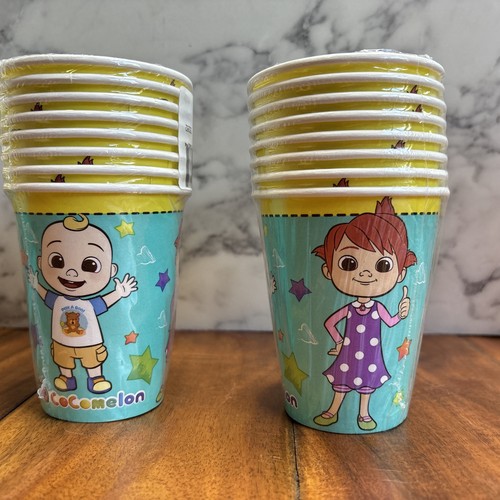 Cocomelon Baby Cute Kids Birthday Party Cups Set of 3 Hot Cold 9 oz New - Picture 3 of 6