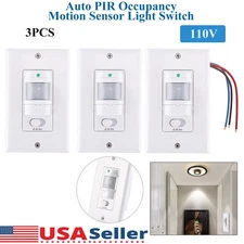 3Pack Automatic PIR Occupancy Motion Sensor Light Switch Auto On/Off Infrared