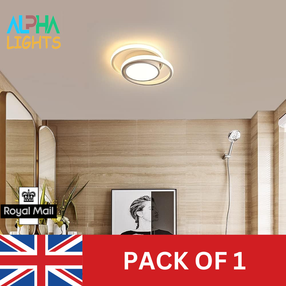 32W LED Ceiling Light, 2350lm Warm White 3000K, Round for Bedroom/Hallway