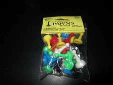 Set of 24 Multi-Color 1" Pawn Type Board Game Pieces