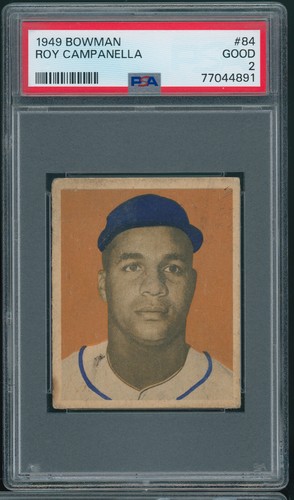 1949 Bowman Baseball #84 Roy Campanella Rookie Card Graded PSA 2 GOOD B6