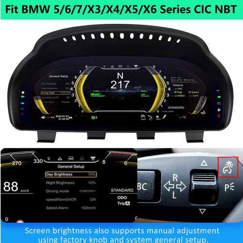 Digital LCD Cluster Instrument Speedometer For BMW X5 F15 X6 F16 CIC NBT EVO