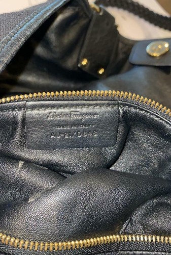 Salvatore Ferragamo Black Gancini Logo Shopper Tote 861086 - Picture 8 of 12