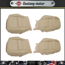 Driver Passenger Bottom Top Leather Seat Cover Tan For Honda CRV CR-V 2007-2011