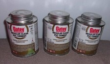 LOT OF 3 OATEY Regular Clear PVC CementS , 8 OZ, 237 mL, 31013