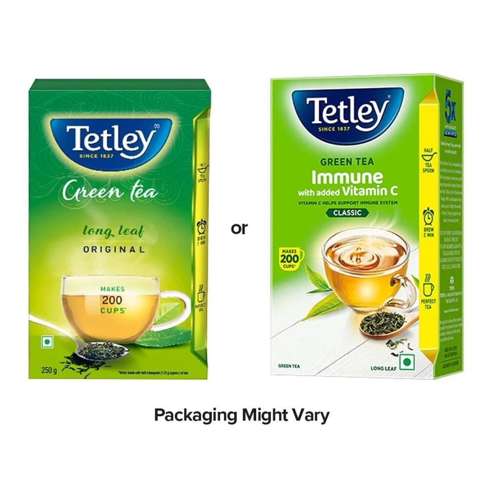 Té verde refrescante de hoja larga Tetley Classic 250 g sabor natural Foto 2 de 2
