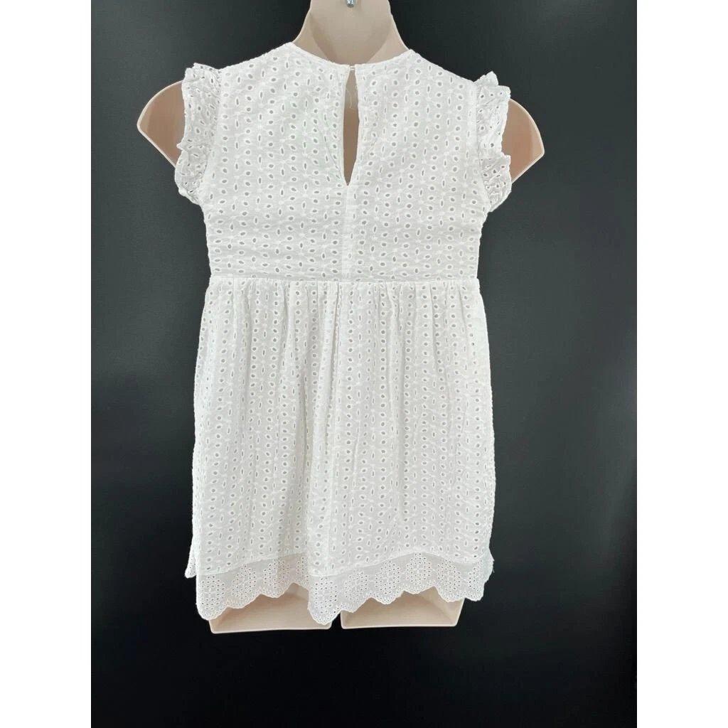 UNDERCOVER Abito babydoll con occhiello Talulah bianco I've Got a Secret taglia S costruito in romper