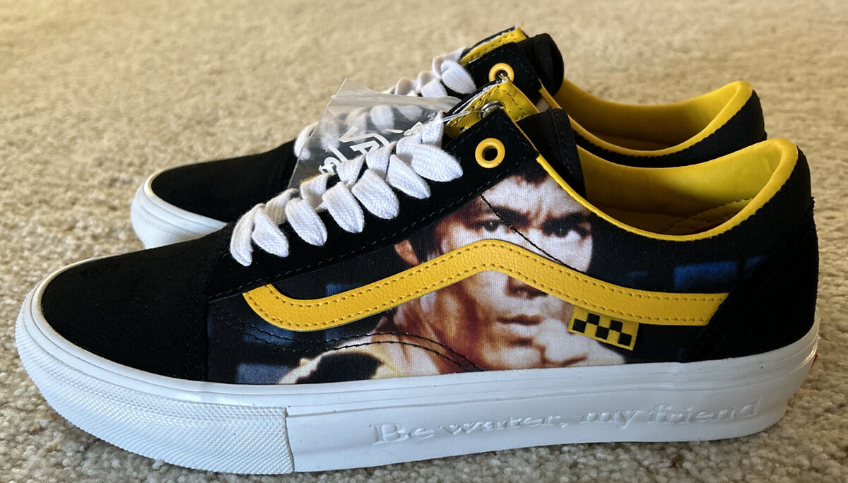 Vans X Bruce Lee Old Skool Skate Shoes-Black/Yellow Vans X Bruce Lee Old Skool Skate Shoes-Black/Yellow