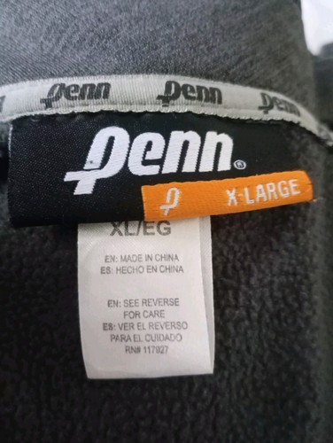 Penn Grey Zip Up Fleece Jacket Size XL (16) with Pockets - Picture 5 of 5