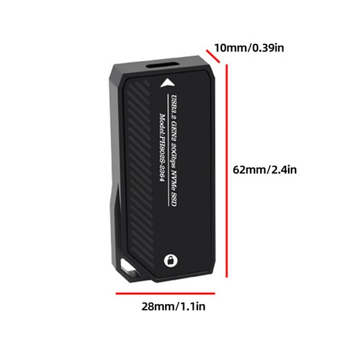 M.2 auf Typ-C externes SSD-Gehäuse B-Taste unterstützt M2 SSD 2280/42/60 (kurz) - Bild 5 von 6