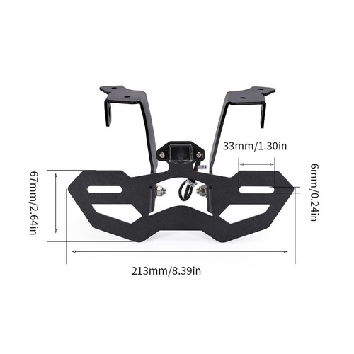 For CFMOTO 450MT 2024-2025 Rear Tail Tidy Fender Eliminator License Plate Holder - Picture 6 of 24
