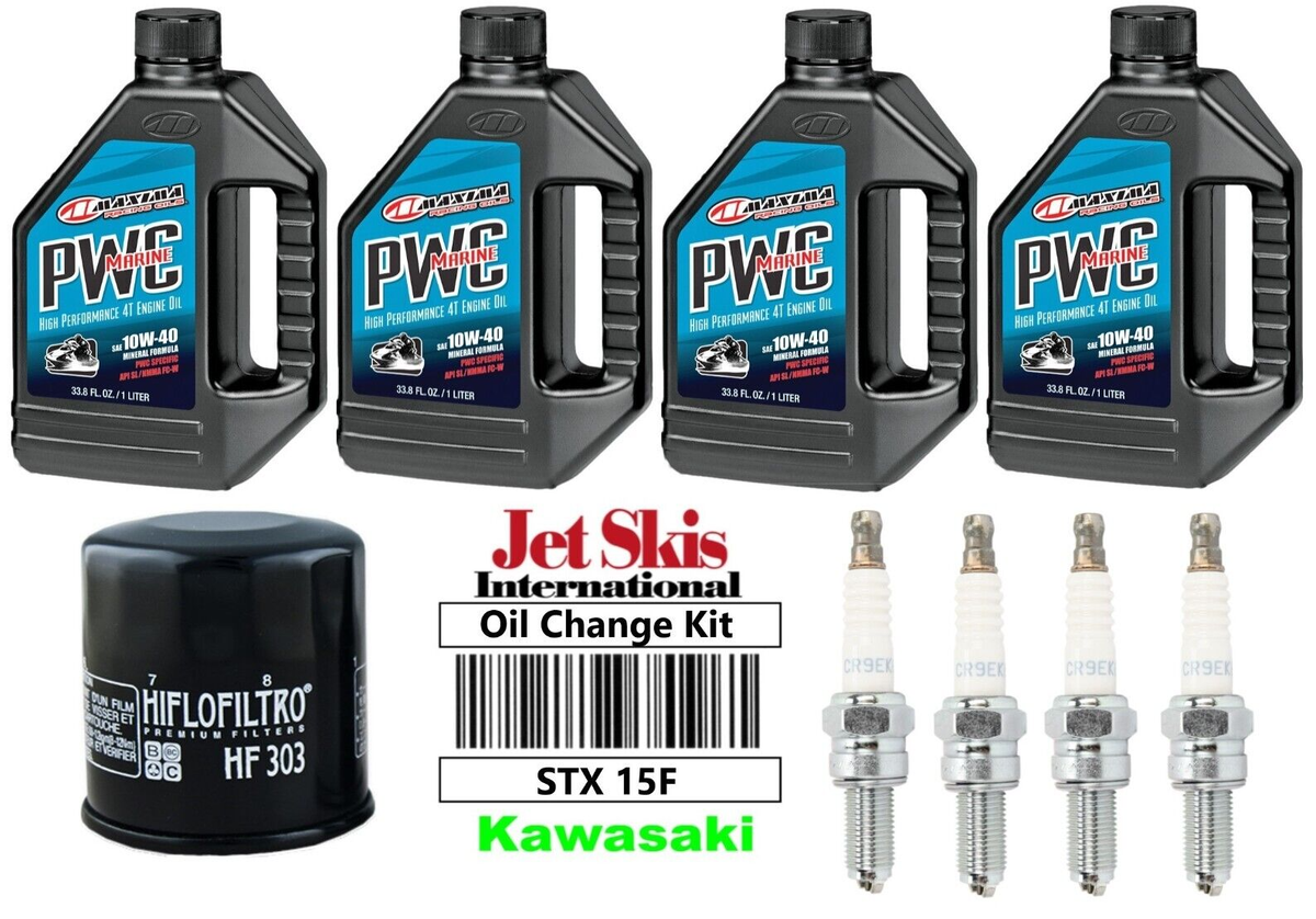 2016-2019 Kawasaki PWC STX-15F Oil Change Kit | Oil Filter NGK