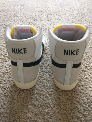 Große Größe 14 gebrauchter Herren Nike Blazer 77 Pro Club Mid Remastered Light Bone schwarz - Bild 8 von 11