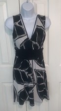 White House Black Market Dress Black & White Size XS Stretch