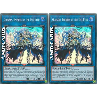 2x GORGON, KAISERIN DER BÖSEN AUGEN   Super R   CHIM EN048   1Ed   YUGIOH!
