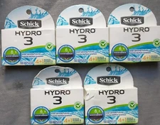 5 Packs of 4 of Hydro 3 Blade Razor Cartridge Refill 20 Total Cartridges 