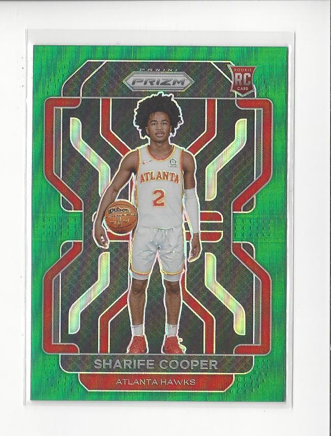 2021-22 Panini Prizm Prizms Green #280 Sharife Cooper RC Rookie Hawks