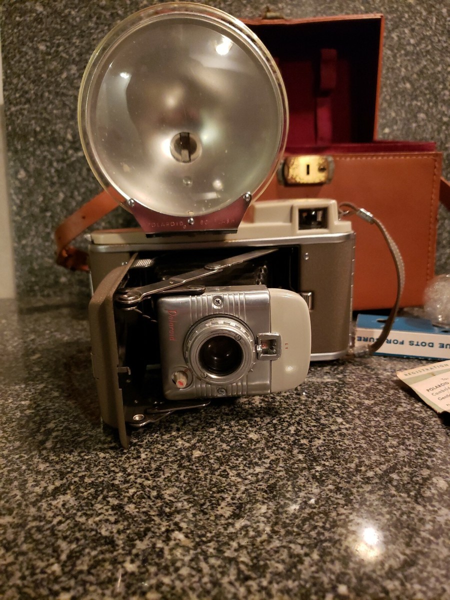 Polaroid Modèle 80 Vintage – Avec Flash, étui, Mètre, Documents