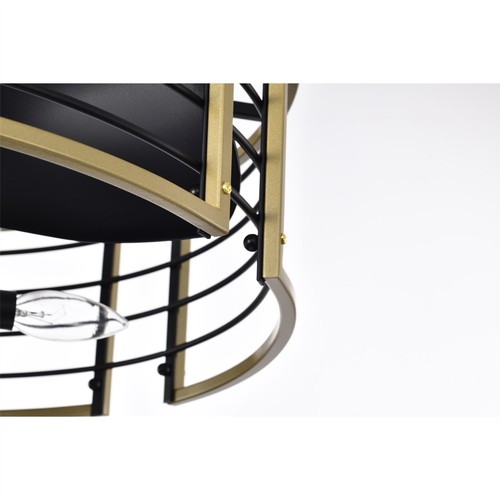 Veit 24 Inch Matte Gold Cage Design Fandelier - Picture 15 of 19