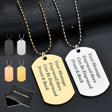 Alpinshop Softair Dog Tags – Engraved Stainless Steel Military Plate Necklace (Unisex)