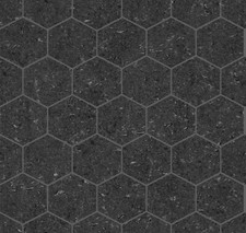 Wallpaper DARK GREY 3D splashback tile CERAMIC HEXAGON TILE  D-C-FIX 67.5cm x 4m