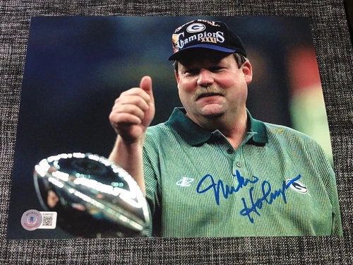 MIKE HOLMGREN SIGNED AUTOGRAPH 8X10 PHOTO GREEN BAY PACKERS NFL BECKETT BAS COA
