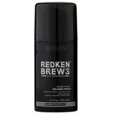 Redken Brews Work Hard Molding Paste 3.4 oz Max Control Natural Finish Hair Pump