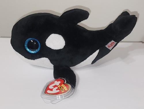 Juguete de peluche Ty Beanie Boos NONA the Orca Killer Whale 6" NUEVO MWMTs - Imagen 5 de 11