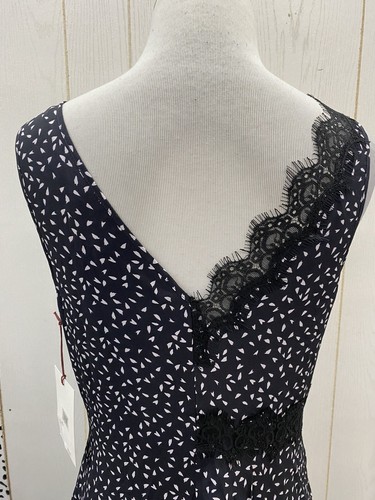 Abito da notte Jane Lewit taglia 4 scuro navy 100% seta NUOVO al dettaglio $379 - Foto 4 di 6