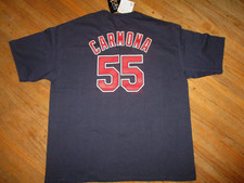 NWT 2XL FAUSTO CARMONA CLEVELAND INDIANS 55 JERSEY T SHIRT Roberto Hernandez NOS