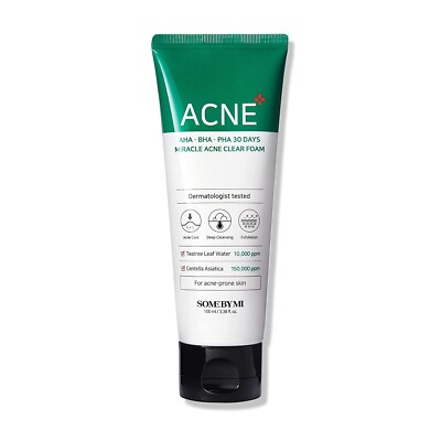 ACNE AHA-BHA-PHA 30 Days Miracle Acne Clear Foam - 3.38Oz, 100ml - Exp:2024