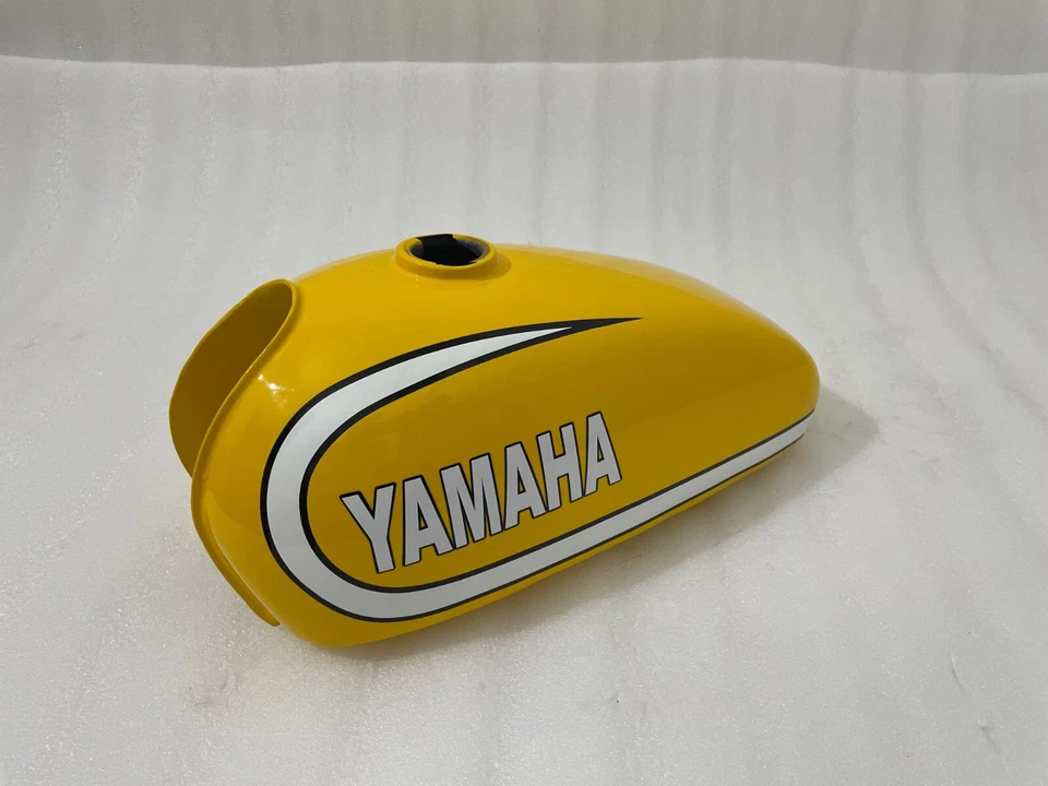 Tanque de combustible de gasolina Yamaha 1974 GT80 1973 GT1 GT MX acero pintado amarillo | apto para Foto 2 de 4